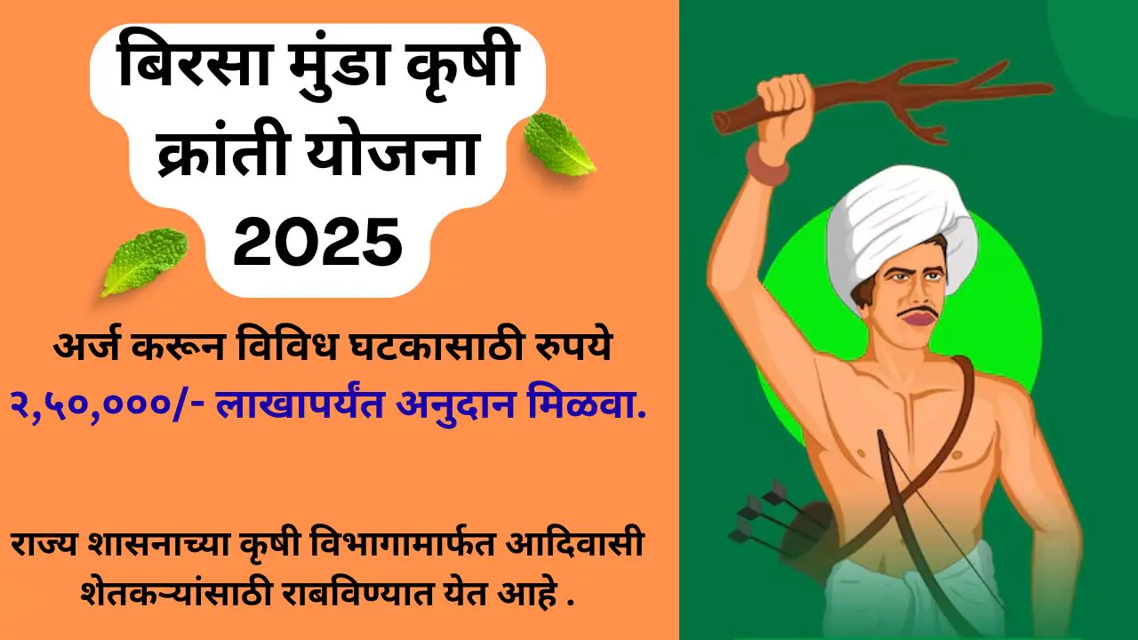 बिरसा मुंडा कृषी क्रांती योजना 2025