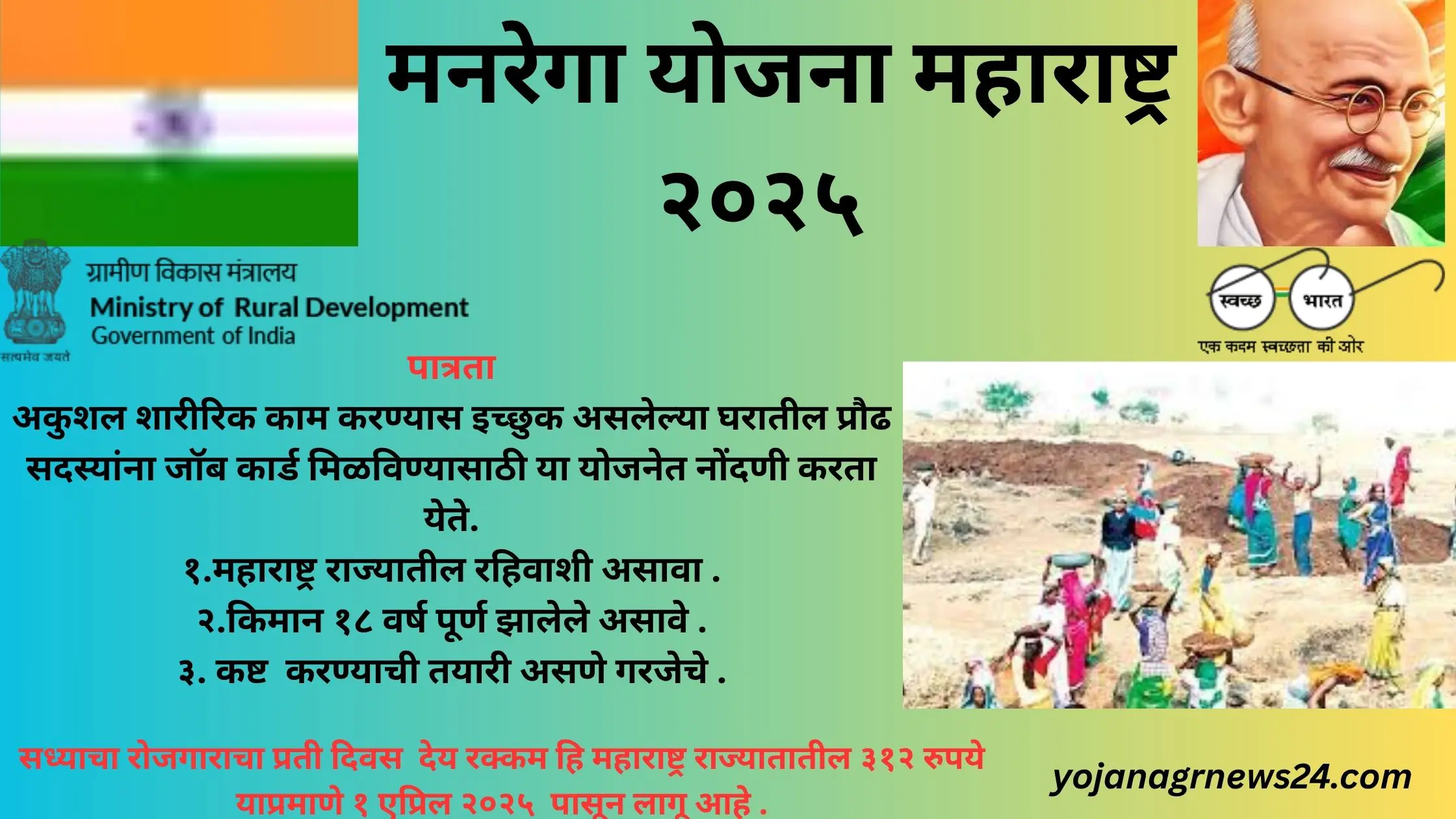 Manrega Yojana Maharashtra- मनरेगा योजना महाराष्ट्र २०२५