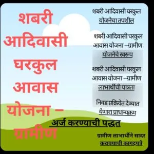 Shabari Adivasi Ghrkul Awas yojana 2025-शबरी आदिवासी घरकुल आवास योजना –ग्रामीण