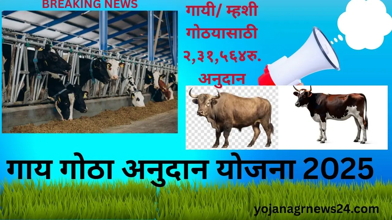 गाय गोठा अनुदान योजना 2025